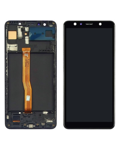 Дисплей Samsung A750 Galaxy A7 2018 з сенсором в рамці (Чорний) OLED
