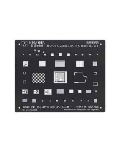 2D Трафарет QianLi Mega-Idea BGA Apple iPhone 11 / 11 Pro / 11 Pro Max