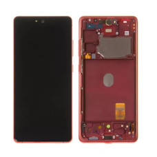 Дисплей Samsung G780 Galaxy S20 FE з сенсором в рамці (Червоний) Service Original