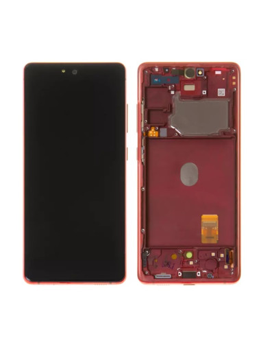Дисплей Samsung G780 Galaxy S20 FE з сенсором в рамці (Червоний) Service Original