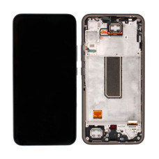 Дисплей Samsung A346 Galaxy A34 5G з сенсором в рамці (Чорний) Original Assembled