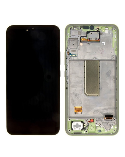 Дисплей Samsung A346 Galaxy A34 5G з сенсором в рамці (Зелений) Service Original