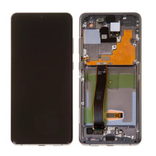 Дисплей Samsung G988 Galaxy S20 Ultra з сенсором в рамці (Сірий) Service Original