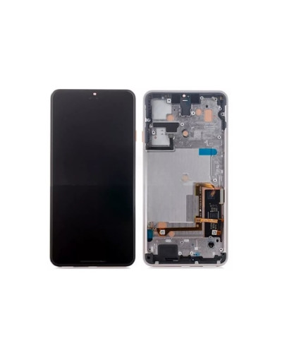 Дисплей Google Pixel 3 з сенсором в рамці (Білий) знятий з телефону, присутні сліди використання / телефон в розібраному стані