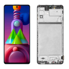 Дисплей Samsung M515 Galaxy M51 2020 з сенсором в рамці (Чорний) OLED / BIG LCD