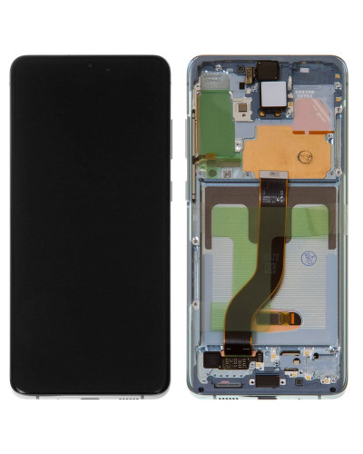 Дисплей Samsung G985 Galaxy S20 Plus / G986 Galaxy S20 Plus 5G з сенсором в рамці (Синій) Service Original