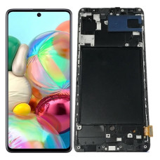 Дисплей Samsung A715 Galaxy A71 2020 з сенсором в рамці (Чорний) OLED / BIG lcd