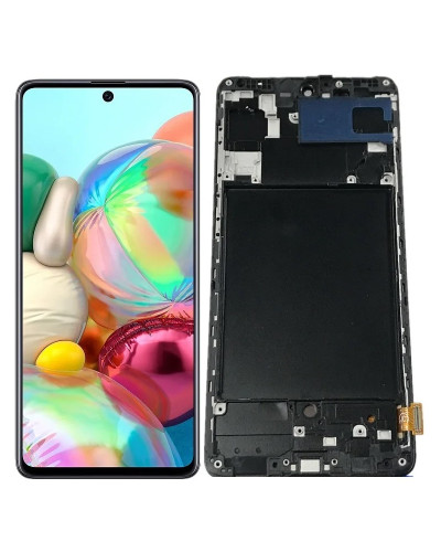 Дисплей Samsung A715 Galaxy A71 2020 з сенсором в рамці (Чорний) OLED / BIG lcd
