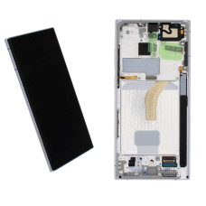Дисплей Samsung S908 Galaxy S22 Ultra з сенсором в рамці (Білий) Service Original