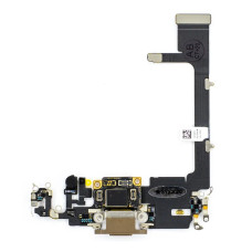 Шлейф Apple iPhone 11 Pro на зарядку з мікрофоном (Золотистий) ORIGINAL 100% / знятий з телефону
