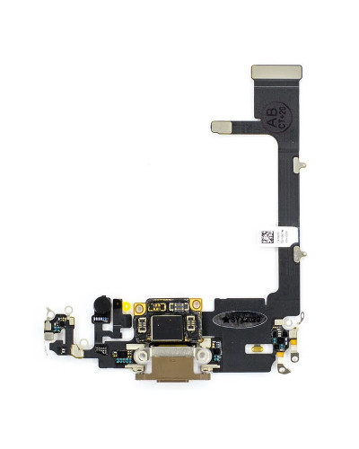 Шлейф Apple iPhone 11 Pro на зарядку з мікрофоном (Золотистий) ORIGINAL 100% / знятий з телефону