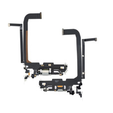 Шлейф Apple iPhone 13 Pro Max на зарядку з мікрофоном (Срібний) ORIGINAL 100% / знятий з телефону