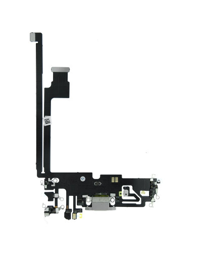 Шлейф Apple iPhone 12 Pro Max на зарядку з мікрофоном (Білий) Original