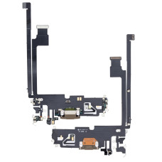 Шлейф Apple iPhone 12 Pro Max на зарядку з мікрофоном (Золотистий) Original