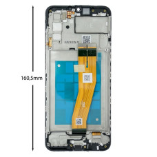 Дисплей Samsung A025F Galaxy A02s 2021 (160.5 х 72мм.) з сенсором в рамці (Чорний) Original Pack