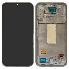 Дисплей Samsung A346 Galaxy A34 5G з сенсором в рамці (Срібний) Service Original