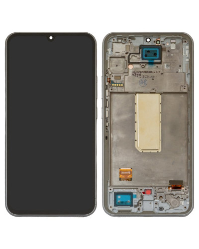 Дисплей Samsung A346 Galaxy A34 5G з сенсором в рамці (Срібний) Service Original