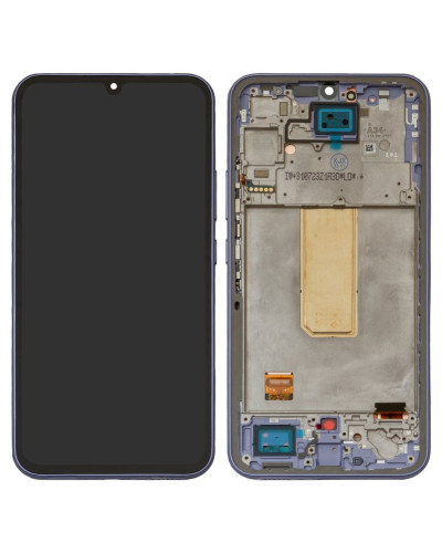 Дисплей Samsung A346 Galaxy A34 5G з сенсором в рамці (Фіолетовий) Service Original