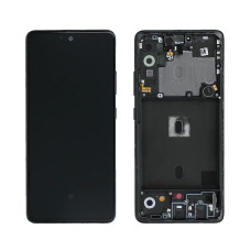 Дисплей Samsung A516 Galaxy A51 5G 2020 з сенсором в рамці (Чорний) Service Original