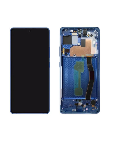 Дисплей Samsung G770 Galaxy S10 Lite з сенсором в рамці (Синій) Service Original