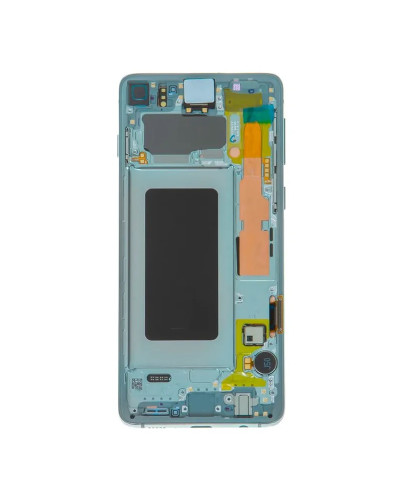 Дисплей Samsung G973 Galaxy S10 з сенсором в рамці (Зелений) Service Original