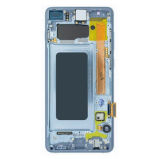 Дисплей Samsung G975 Galaxy S10 Plus з сенсором в рамці з акумулятором (Синій) Service Original