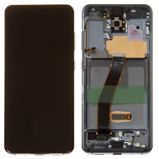 Дисплей Samsung G980 Galaxy S20 / G981 Galaxy S20 5G з сенсором в рамці (Чорний) Service Original