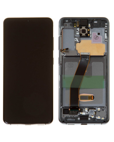 Дисплей Samsung G980 Galaxy S20 / G981 Galaxy S20 5G з сенсором в рамці (Чорний) Service Original