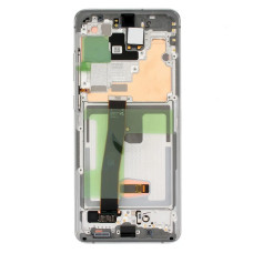 Дисплей Samsung G988 Galaxy S20 Ultra з сенсором в рамці (Білий) Service Original