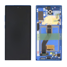 Дисплей Samsung N975 Galaxy Note 10 Plus з сенсором в рамці (Синій) Service Original