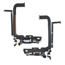 Шлейф Apple iPhone 13 Pro Max на зарядку з мікрофоном (Синій) Original