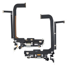 Шлейф Apple iPhone 13 Pro Max на зарядку з мікрофоном (Срібний) Original