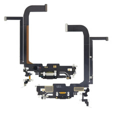 Шлейф Apple iPhone 13 Pro Max на зарядку з мікрофоном (Чорний) Original