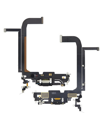 Шлейф Apple iPhone 13 Pro Max на зарядку з мікрофоном (Чорний) Original