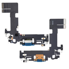 Шлейф Apple iPhone 13 на зарядку з мікрофоном (Синій) Original