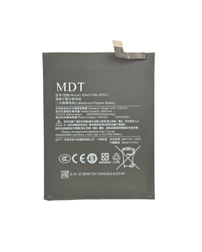 Акумулятор BN47 Xiaomi Mi A2 Lite / Redmi 6 Pro / MDT