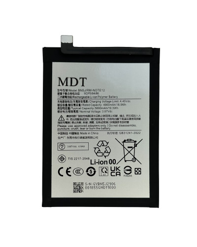 Акумулятор BN5J Xiaomi 12T / 12T Pro  / Poco X5 5G / Redmi Note 12 / MDT