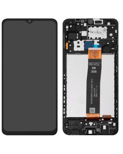 Дисплей Samsung A127 Galaxy A12 2021 з сенсором в рамці (Чорний) Original Pack