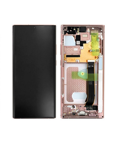 Дисплей Samsung N985 Galaxy Note 20 Ultra / N986 Galaxy Note 20 Ultra 5G сенсором в рамці (Бронзовий) Service Original