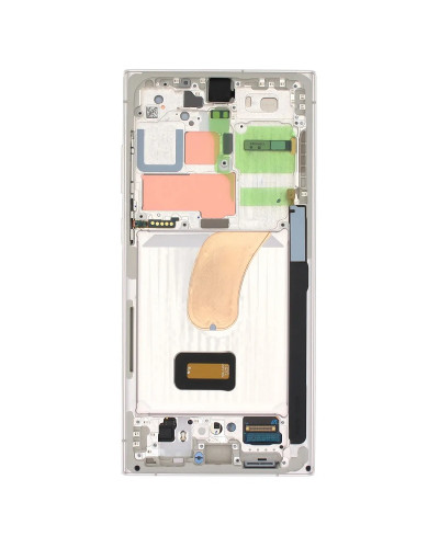 Дисплей Samsung S918 Galaxy S23 Ultra з сенсором в рамці (Beige) Original Assembled