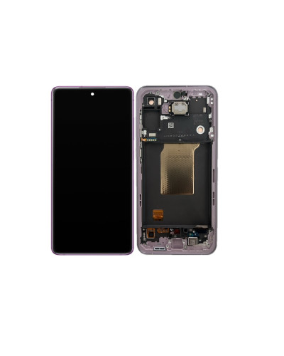 Дисплей Samsung A556 Galaxy A55 5G з сенсором в рамці (Лавандовий) Service Original