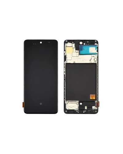 Дисплей Samsung A515 Galaxy A51 2020 з сенсором в рамці (Чорний) OLED / BIG lcd