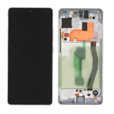 Дисплей Samsung G770 Galaxy S10 Lite з сенсором в рамці (Білий) Service Original