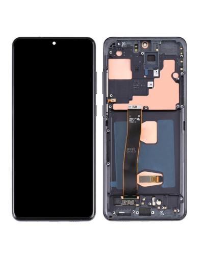 Дисплей Samsung G988 Galaxy S20 Ultra з сенсором в рамці (Чорний) OLED / original size