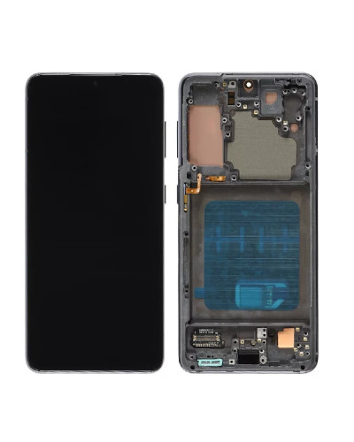 Дисплей Samsung G991 Galaxy S21 з сенсором в рамці (Сірий) OLED / original size