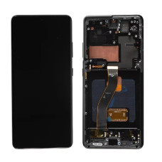 Дисплей Samsung G998 Galaxy S21 Ultra з сенсором в рамці (Чорний) OLED / original size