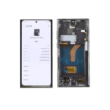 Дисплей Samsung S908 Galaxy S22 Ultra з сенсором в рамці (Чорний) OLED / original size
