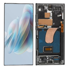 Дисплей Samsung S918 Galaxy S23 Ultra з сенсором в рамці (Dark Grey) Original Assembled