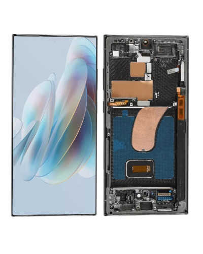 Дисплей Samsung S918 Galaxy S23 Ultra з сенсором в рамці (Dark Grey) Original Assembled
