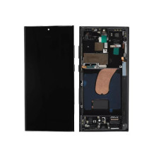 Дисплей Samsung S918 Galaxy S23 Ultra з сенсором в рамці (Чорний) OLED / original size